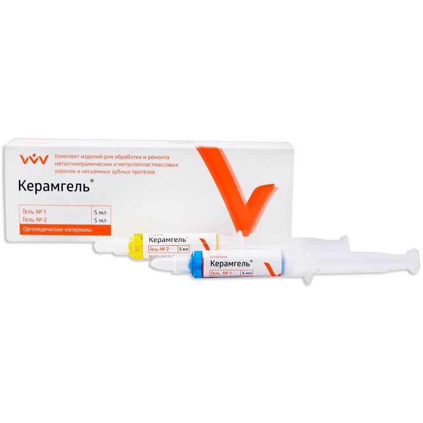 Керамгель набор для ремонта металлокерамики (2*5мл.), Владмива