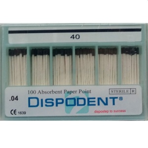 Абсорберы конус 04 №40 (100шт), Dispodent