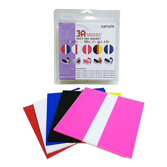 Пластины EV Gasket микс 3-х цветные, квадратные, Mouthguard120 (127*127*3,0мм) 5шт., 3A Medes
