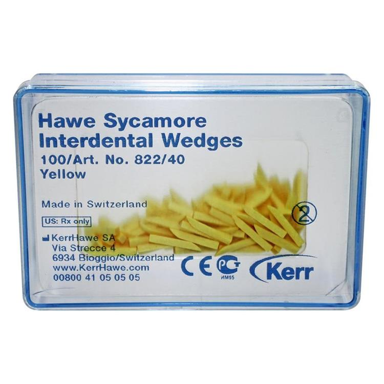 Клинья Sycamore Interdental - желтые (100шт.), Kerr Hawe