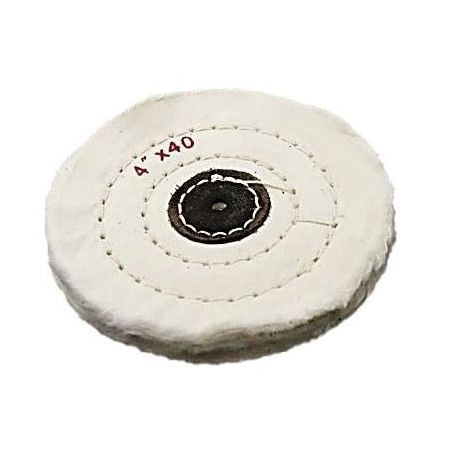 Круг полировочный для шлифмотора бязевый белый, диаметр 4 дюйма, 40 слоёв (1шт.), Songjiang sheshan