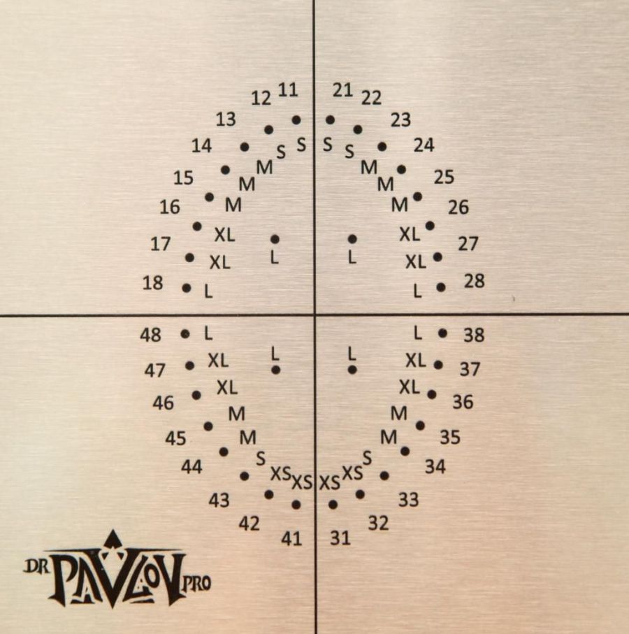 Раббер Дам - шаблон Взрослый металлический стандартный (1шт.), Health-mechanics