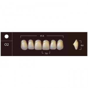 New Ace Anterior - фронтальные верхние, фасон O2 (6шт.) Yamahachi