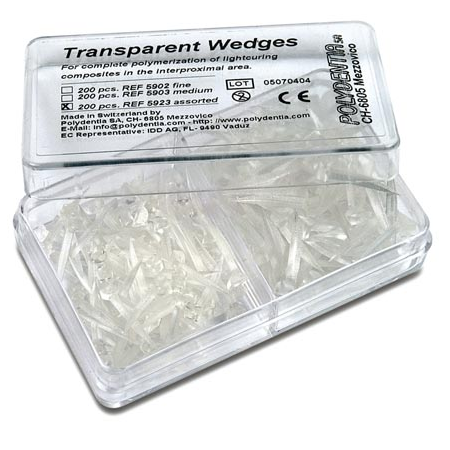 Клинья светопроводящие, тонкие (200шт.), Polydentia