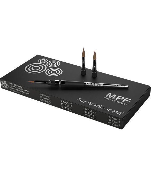 Кисть Spring серебряная - набор (№4;№6;№8), MPF