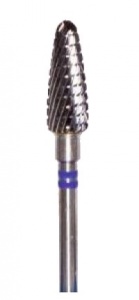 Фреза ТВС F050SP2M, конус закругленный, 5мм, спиральная насечка, мелкая абразивность — фото товара