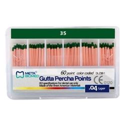Штифты гуттаперчивые, конус 04 ISO 35 (60шт.), Meta