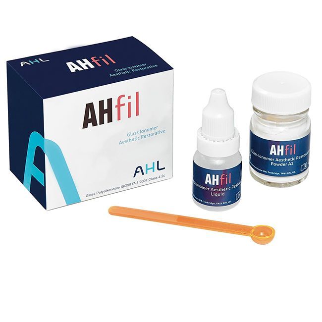 AHfil цвет А2 - cтеклоиономерный цемент для реставрации (15гр.+7мл.), AHL