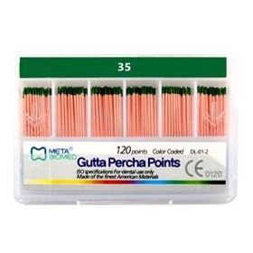 Штифты гуттаперчивые ISO 35 (120шт.), Meta