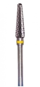 Фреза ТВС L040DF, конус закругленный, 4мм, двойная насечка, экстрамелкая абразивность — фото товара