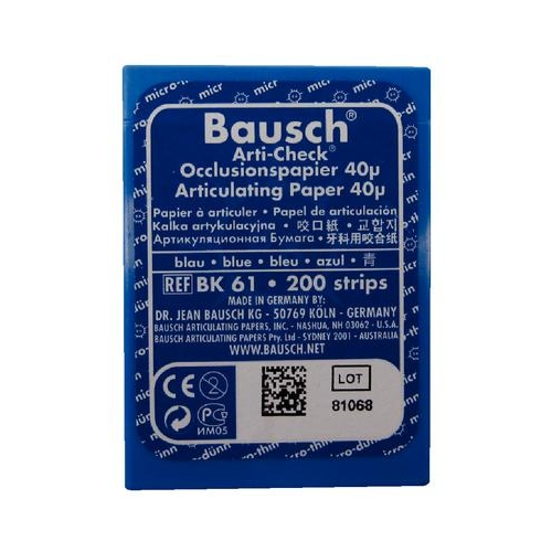 BK 61 - Копирка Arti-Check прямая синяя 40мкм. (200л.), Bausch