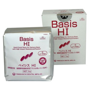 Basis HI - сверхпрочная пластмасса, цвет розовый с прожилками LF Pink (1кг.), Yamahachi