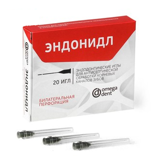 Эндонидл - без перфорации, размер 0,3мм.*38мм. (20шт.), Омега