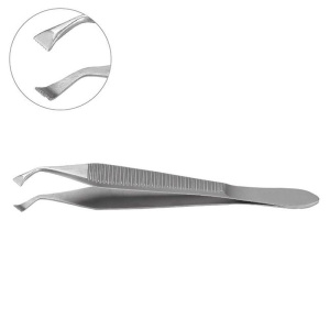 Пинцет стоматологический Graefe изогнутый, YDM — фото товара