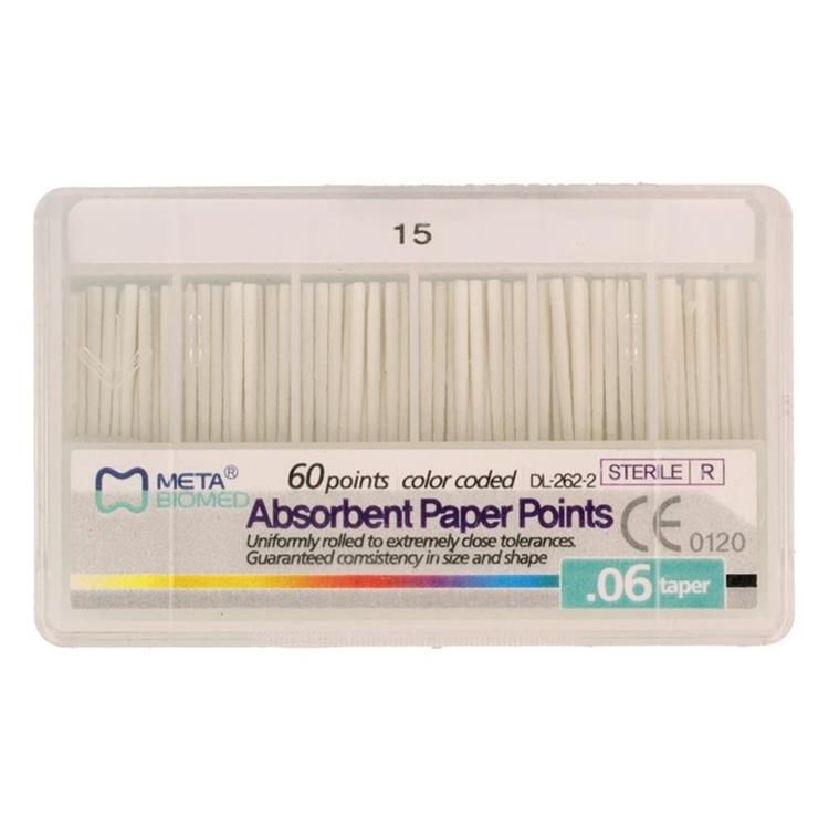 Штифты бумажные, конус 06 ISO 15 (60шт.), Meta — фото товара