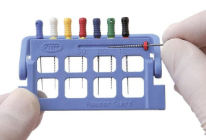 Подставка для ручных и машинных эндодонтических инструментов, на 8 инструментов, синяя, YDM — фото товара