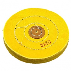 Круг полировочный для шлифмотора бязевый жёлтый, диаметр 5 дюймов, 60 слоёв (1шт), Songjiang sheshan