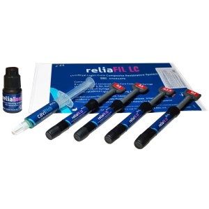 reliaFIL LC - набор 4 шприца (A1,A2,A3,A3.5,B2,A2O), reliaBond 5мл, caviEtch 5мл, наконечники, AHL