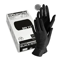 Перчатки Soft Nitrile, размер M (7-8) нитриловые чёрные (100шт.), Heliomed Handelsges — Heliomed, фото