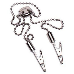 Зажим регулируемый для салфеток с цепочкой, серебристый (1шт.), Кристидент — фото товара