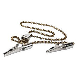 Зажим регулируемый для салфеток с цепочкой, бронзовый (1шт.), Кристидент — фото товара