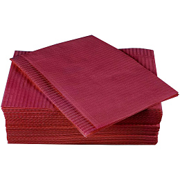 Салфетки нагрудные Премиум интенсив 33*45см, бордовые (500шт.), Кристидент — фото товара