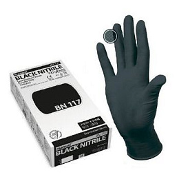 Перчатки Soft Nitrile, размер L (8-9) нитриловые чёрные (100шт.), Heliomed Handelsges — фото товара