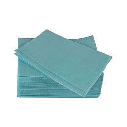 Салфетки нагрудные Премиум 3х-слойные 33*45см, голубые (500шт.), Кристидент — фото товара