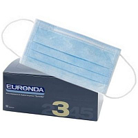 Маски медицинские голубые (50шт.), Euronda — фото товара