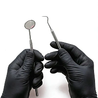 Перчатки Safe&Care, размер XS (5-6) нитриловые чёрные (100шт.), Sempermed — фото товара