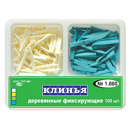 ТОР-1.080 Клинья фиксирующие деревянные (2*50 шт.) Бело-Синие — фото товара