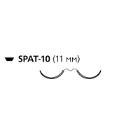 Vicryl W9762 4/0 шпательная игла (11мм.), 3/8 окружности, длина нити 45см. (12шт.), Ethicon — фото товара