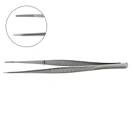 Пинцет стоматологический прямой Tissue plier ND without hook str., YDM — фото товара