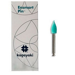 Полир Ensmart Pin метал. ножка - конус зелёный средний силиконовый (10шт.), Kagayaki — фото товара