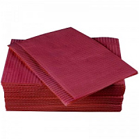 Салфетки нагрудные Премиум интенсив 33*45см, бордовые (500шт.), Кристидент — фото товара