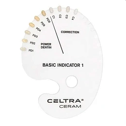Celtra Ceram - шкала цветов Shade indicator Basic indicator 1 (1шт.), DeguDent — фото товара