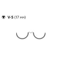 Ethibond Excel W6915 4/0 колюще-режущая игла (17мм.), 1/2 окр., длина нити 90см. (12шт.), Ethicon — фото товара