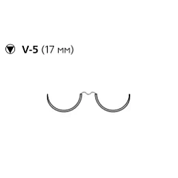 Ethibond Excel W6915 4/0 колюще-режущая игла (17мм.), 1/2 окр., длина нити 90см. (12шт.), Ethicon — фото товара