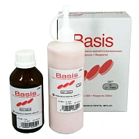 Basis - пластмасса горячего отверждения, цвет розовый с прожилками LF Pink (300гр+140мл), Yamahachi — фото товара
