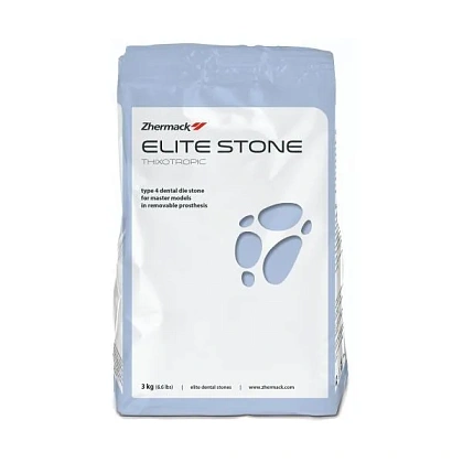 Elite Stone коричневый - гипс 4 класса для съемных протезов (3кг.), Zhermack — фото товара
