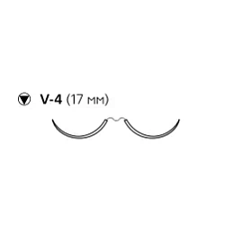 Ethibond Excel W6923 3/0 колюще-режущая игла (17мм.), 3/8 окр., длина нити 75см. (12шт.), Ethicon — фото товара