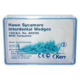 Клинья Sycamore Interdental - бирюзовые (100шт.), Kerr Hawe — фото товара