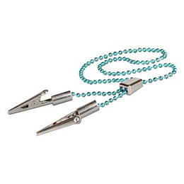 Зажим регулируемый для салфеток с цепочкой, бирюзовый (1шт.), Кристидент — фото товара