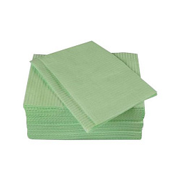 Салфетки нагрудные Стандарт 2х-слойные 33*45см, салатовые (500шт.), Кристидент — фото товара
