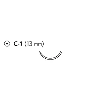 Prolene W8890 5/0 колющая игла (13мм.), 3/8 окружности, длина нити 75см. (12шт.), Ethicon — фото товара