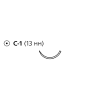 Prolene W8890 5/0 колющая игла (13мм.), 3/8 окружности, длина нити 75см. (12шт.), Ethicon — фото товара