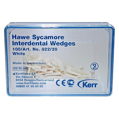 Клинья Sycamore Interdental - белые (100шт.), Kerr Hawe — фото товара