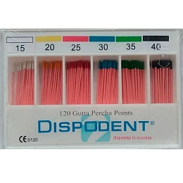 Штифты гуттаперчивые №15-40 (120шт.), Dispodent — Dispodent, фото