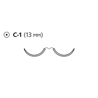 Prolene W8725 7/0 колющая игла (13мм.), 3/8 окружности, длина нити 60см. (12шт.), Ethicon — фото товара