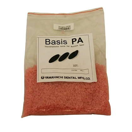 Basis PA (полиметилакрилатная), в гранулах, цвет LF-Pink розовый с прожилками (100гр.), Yamahachi — фото товара